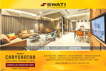 Show flat is now open for visit at Swati Chrysantha in Shela, Ahmedabad